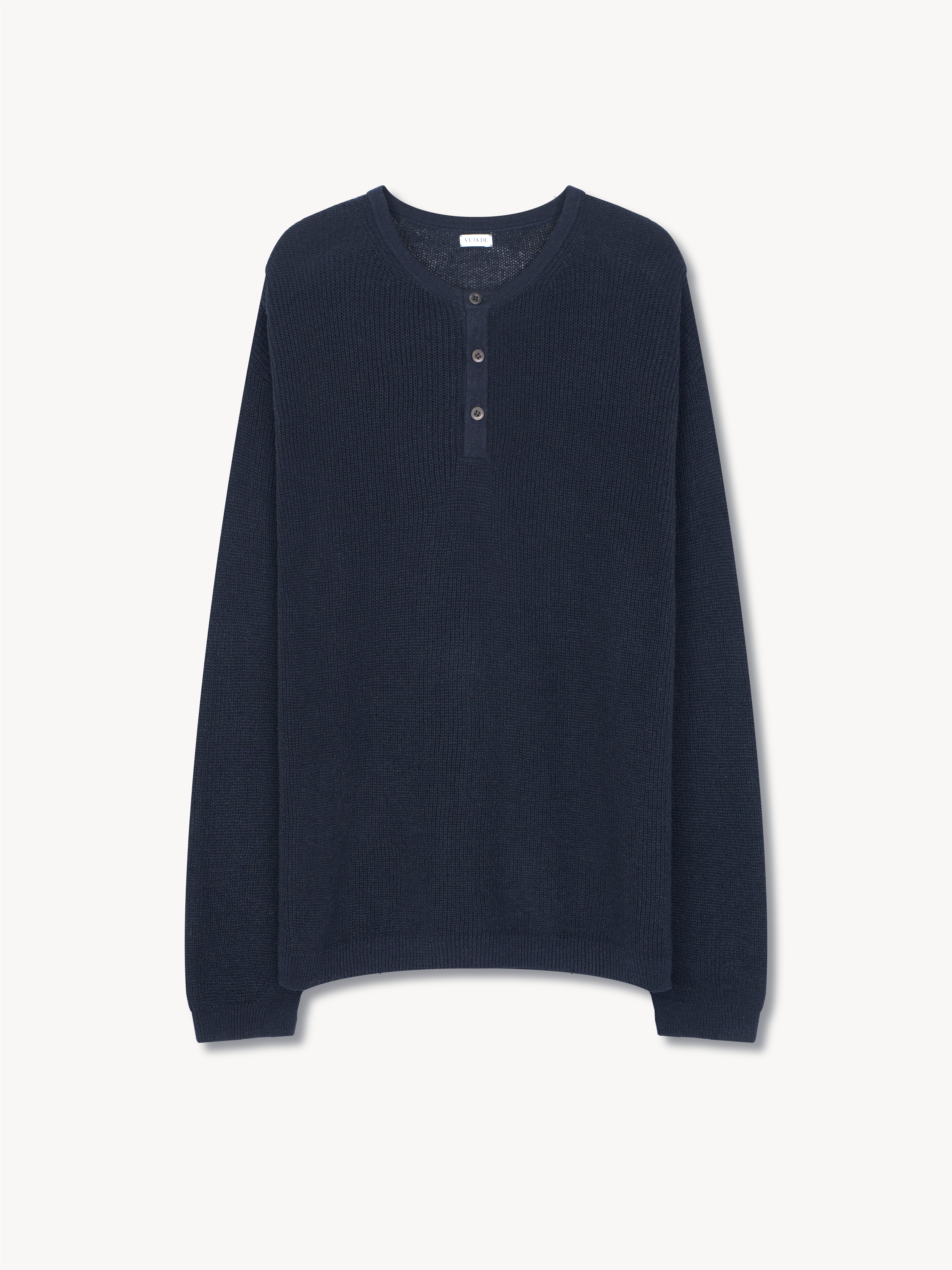 Midas Henley Knit Sweater in Silk & Linen – VUJA DÉ