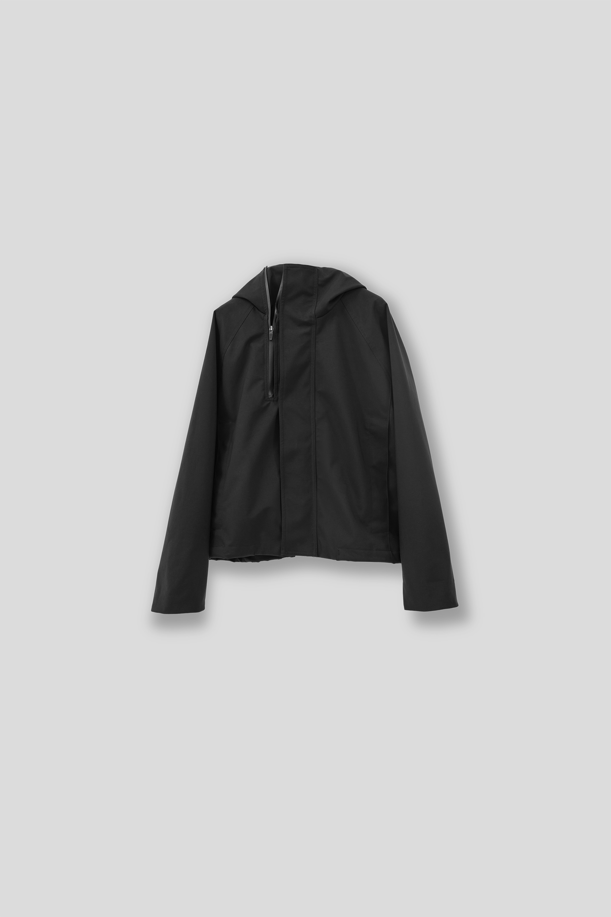 ENZO DOUBLE-ZIP HOODED BLOUSON IN MATTE BLACK – VUJA DÉ ENZO DOUBLE-ZIP HOODED BLOUSON IN MATTE BLACK – VUJA DÉ