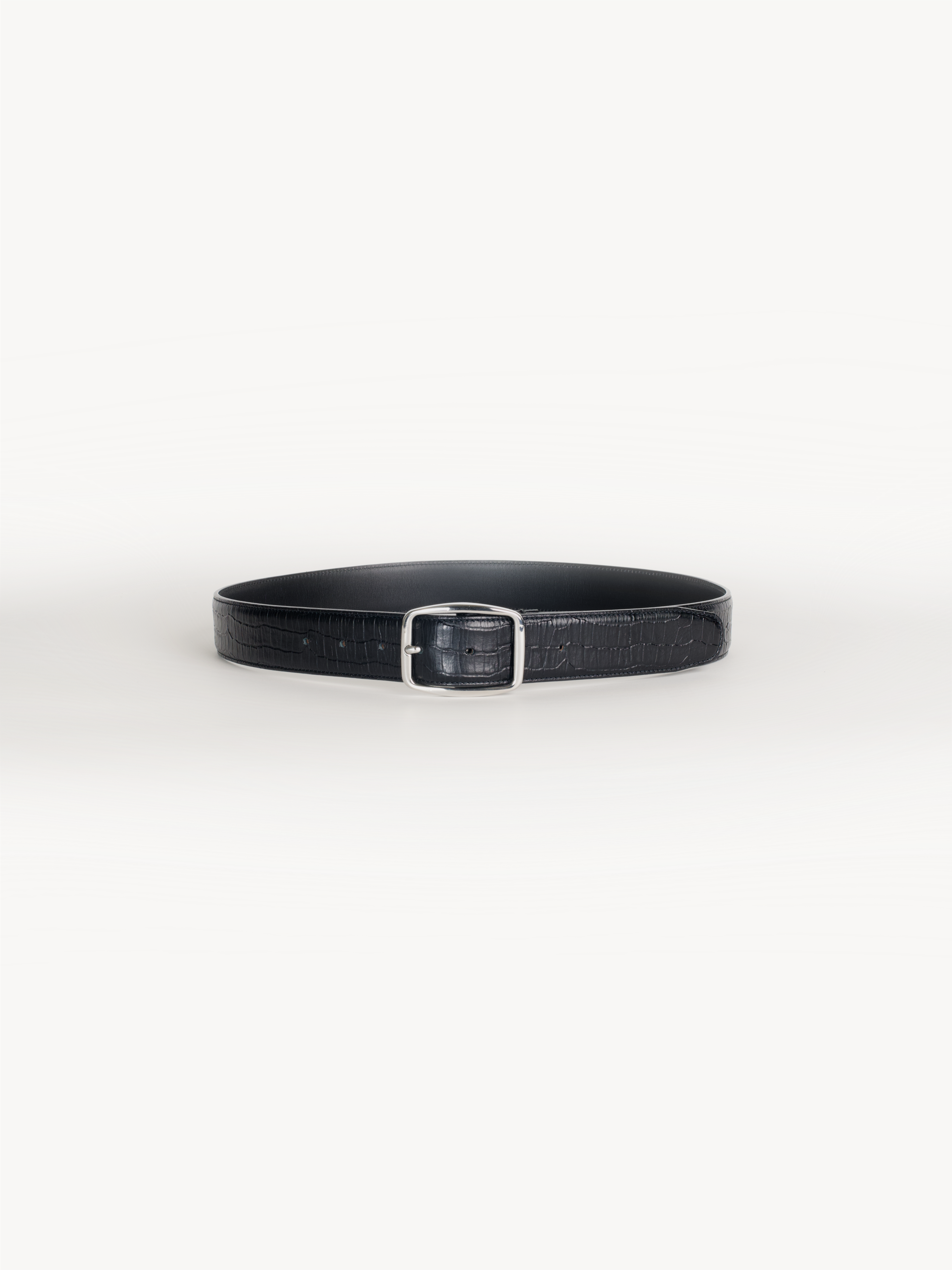 Embossed Croc Leather Belt – VUJA DÉ Embossed Croc Leather Belt – VUJA DÉ