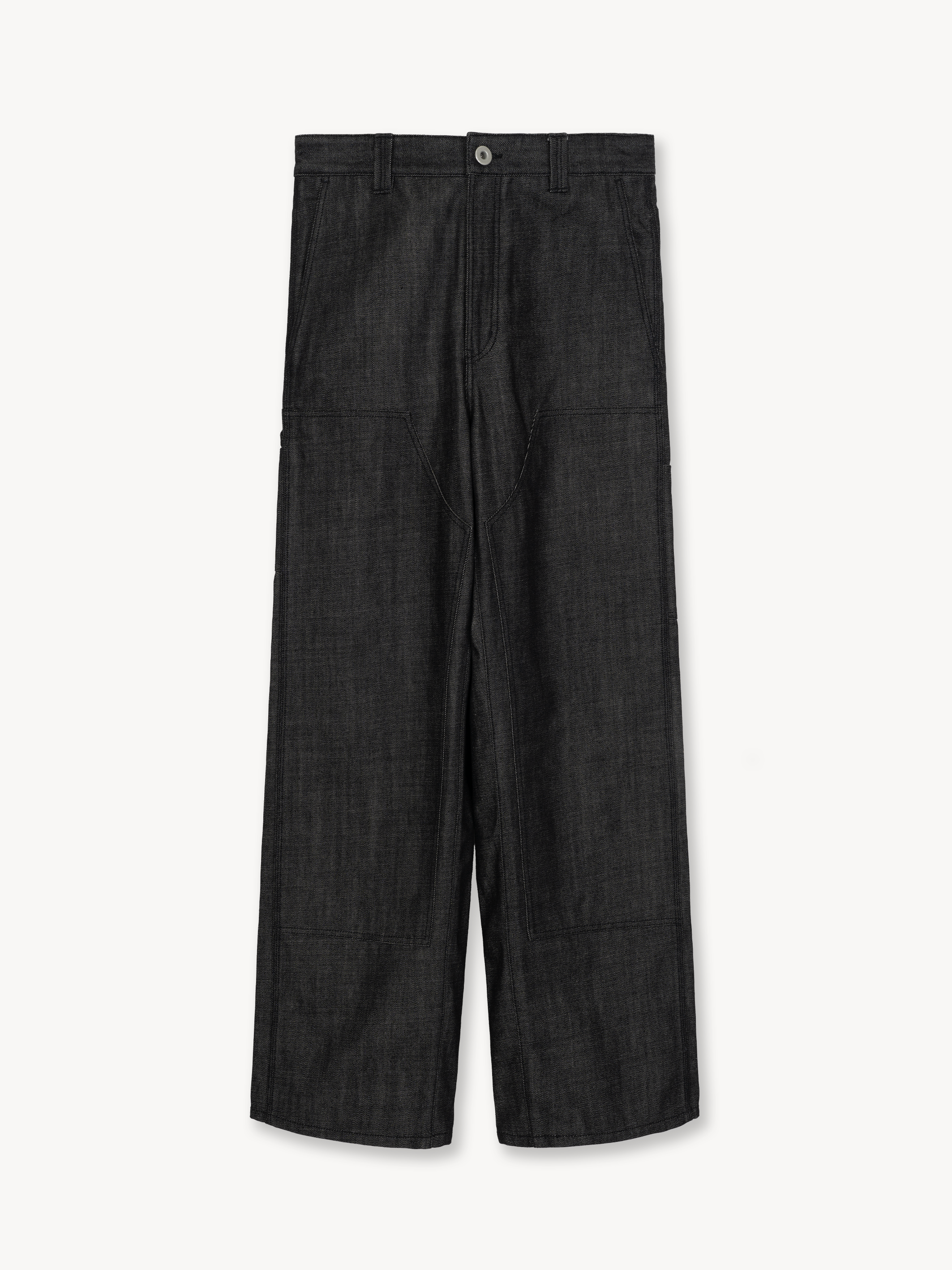 パンツ vujade ANDO HEAVY DOUBLE-KNEE PANTS KOMUNE | Oil Black Ando Heavy Double-Knee Pants