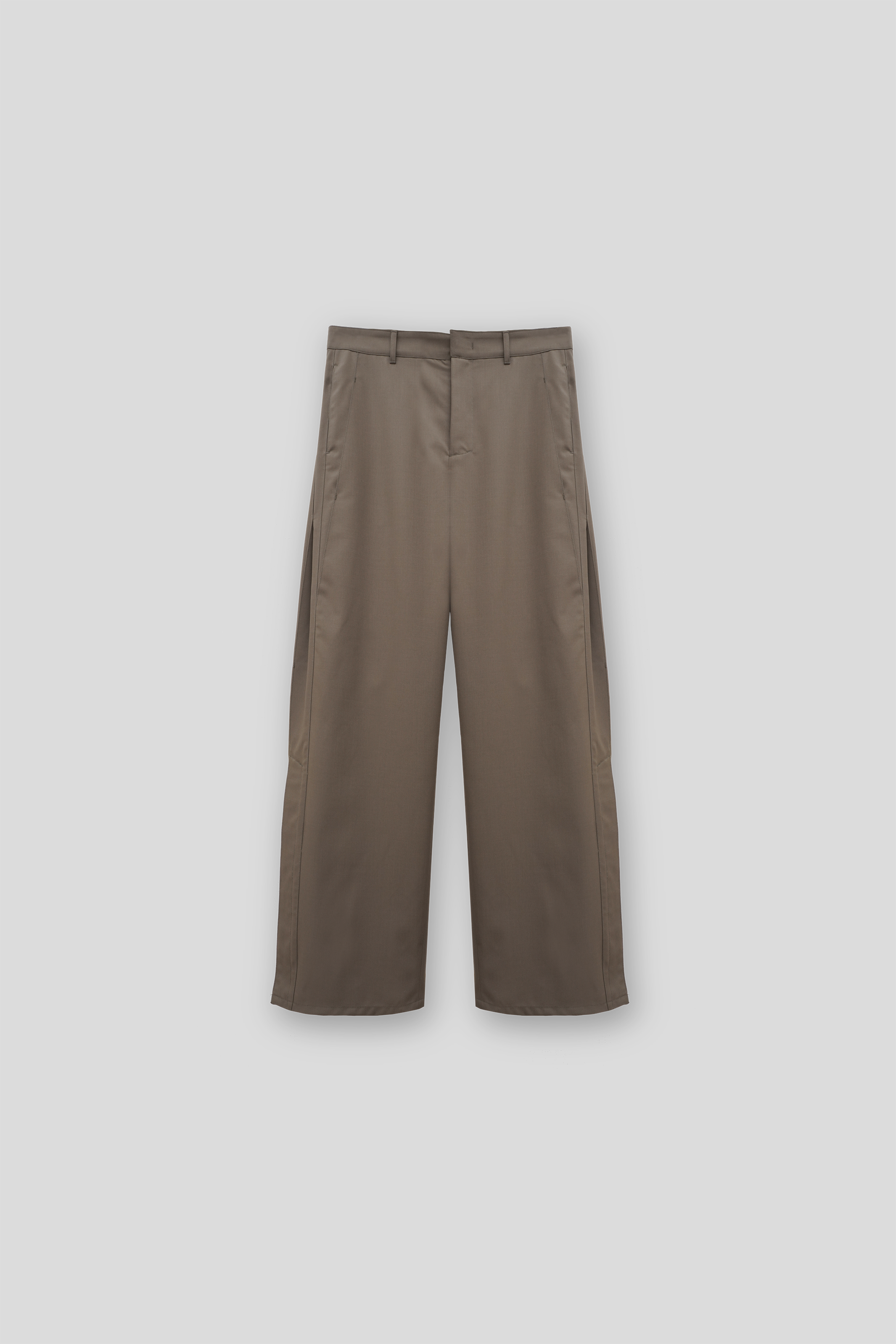 GALA PLEATED TROUSERS IN TAUPE