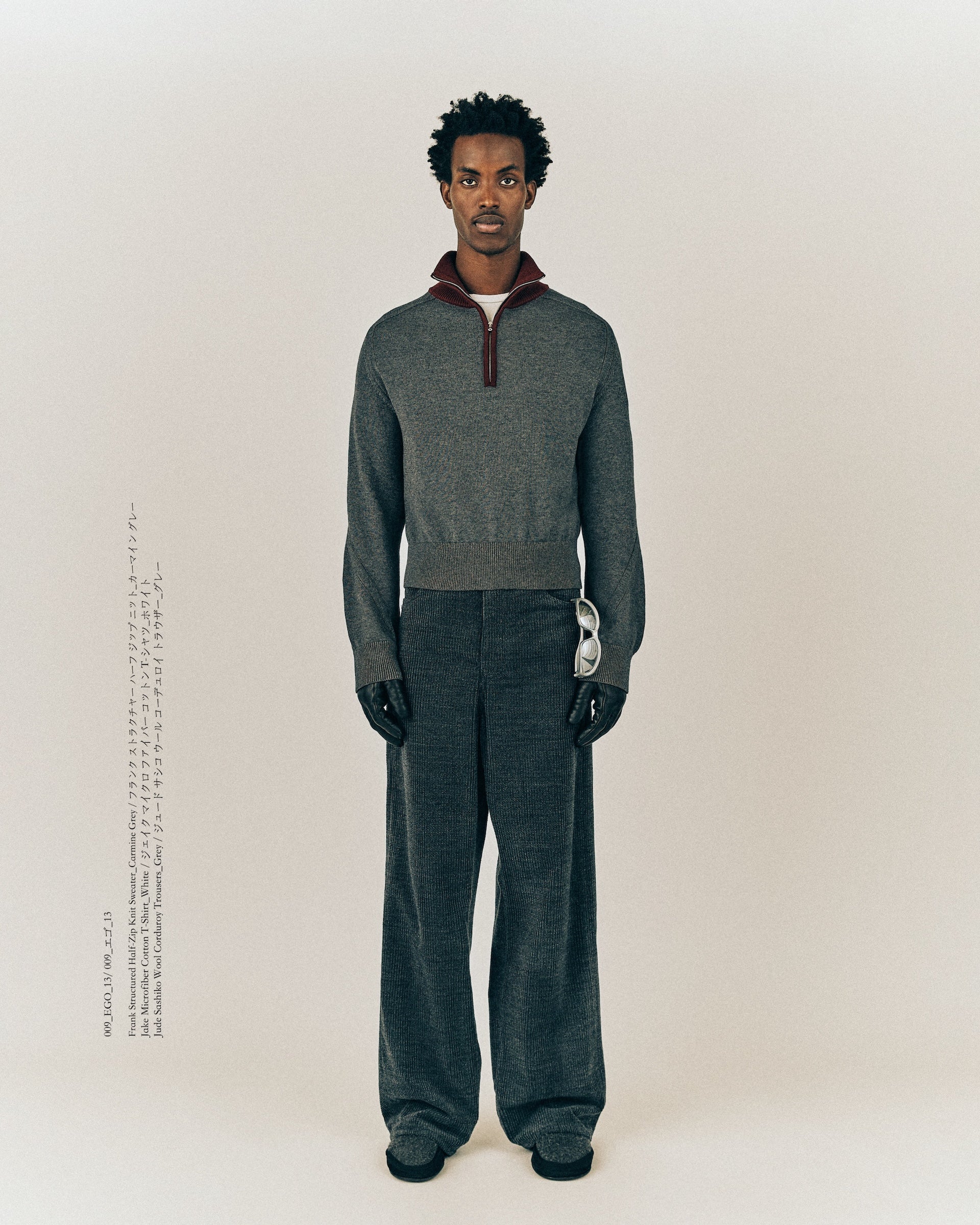 VUJADE FRANK STRUCTURED HAIF-ZIP KNIT 【公式通販】
