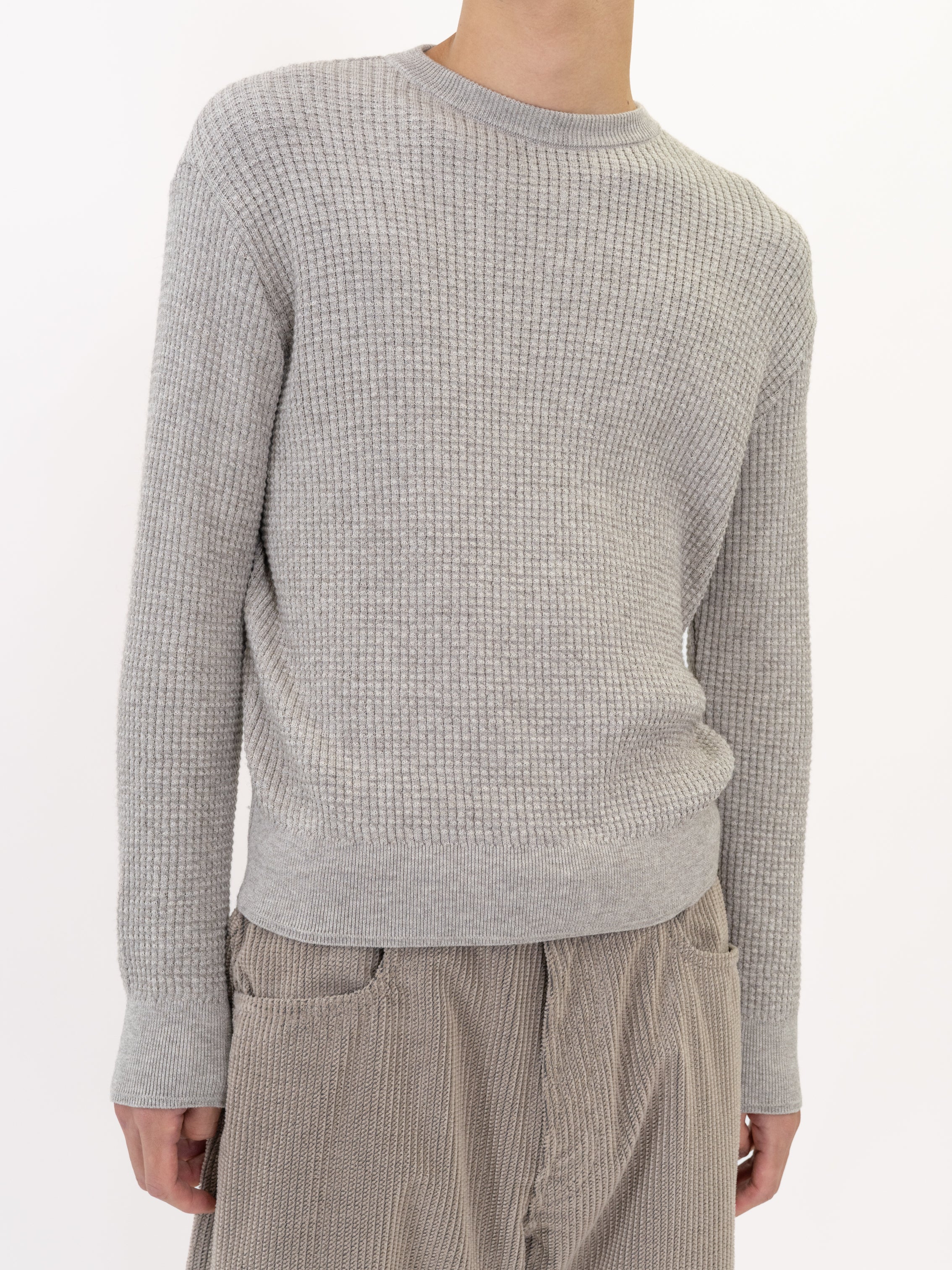 Relaxed Waffle Knit Sweater in Cotton/Yak – VUJA DÉ