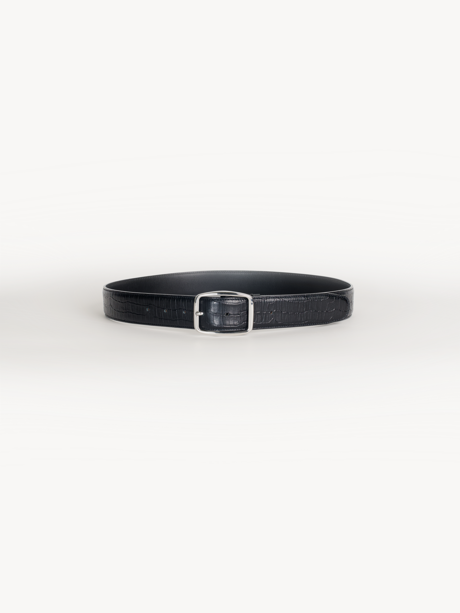 Embossed Croc Leather Belt – VUJA DÉ