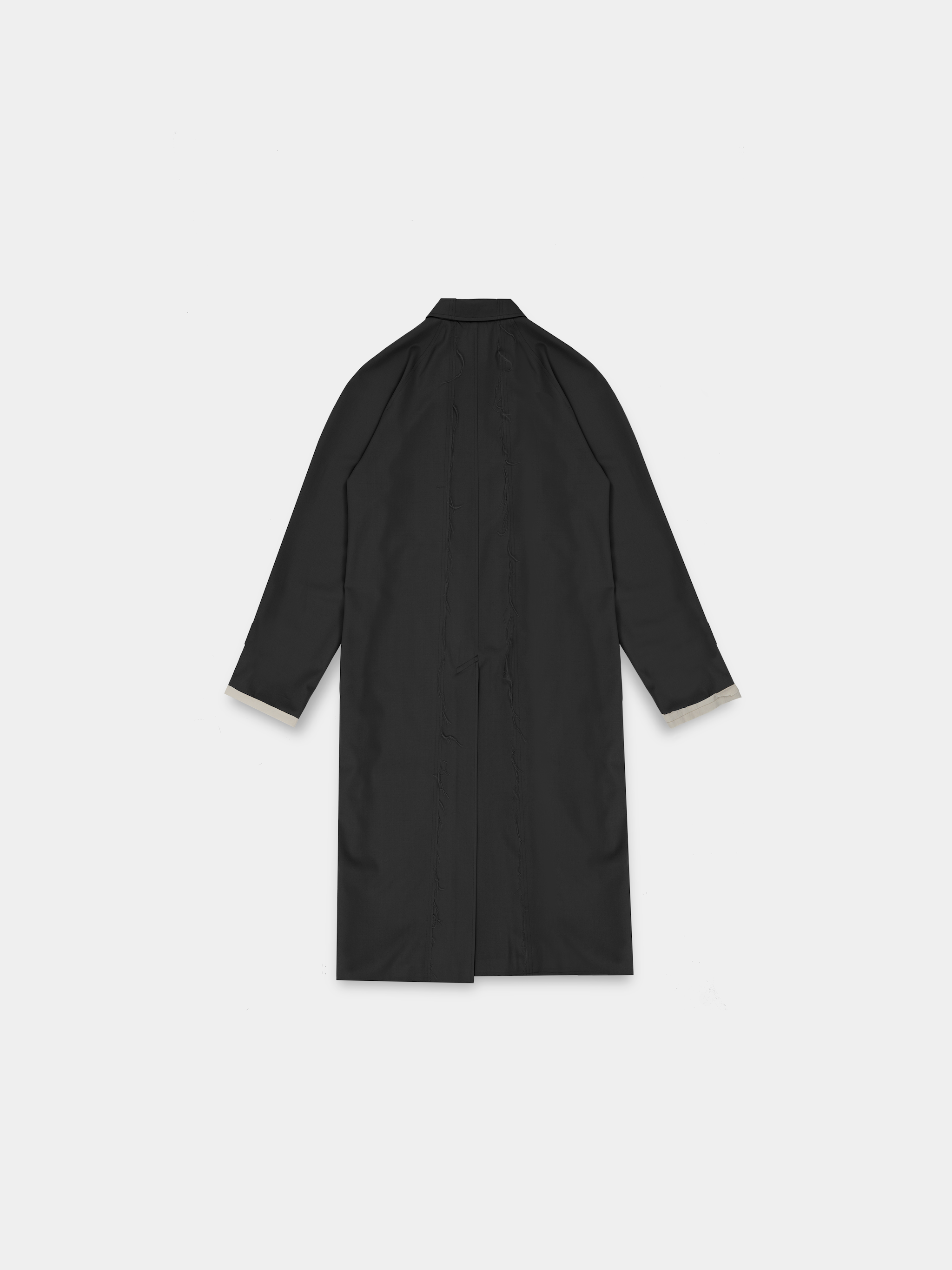 The “Lien” Virgin Wool Coat in matte black