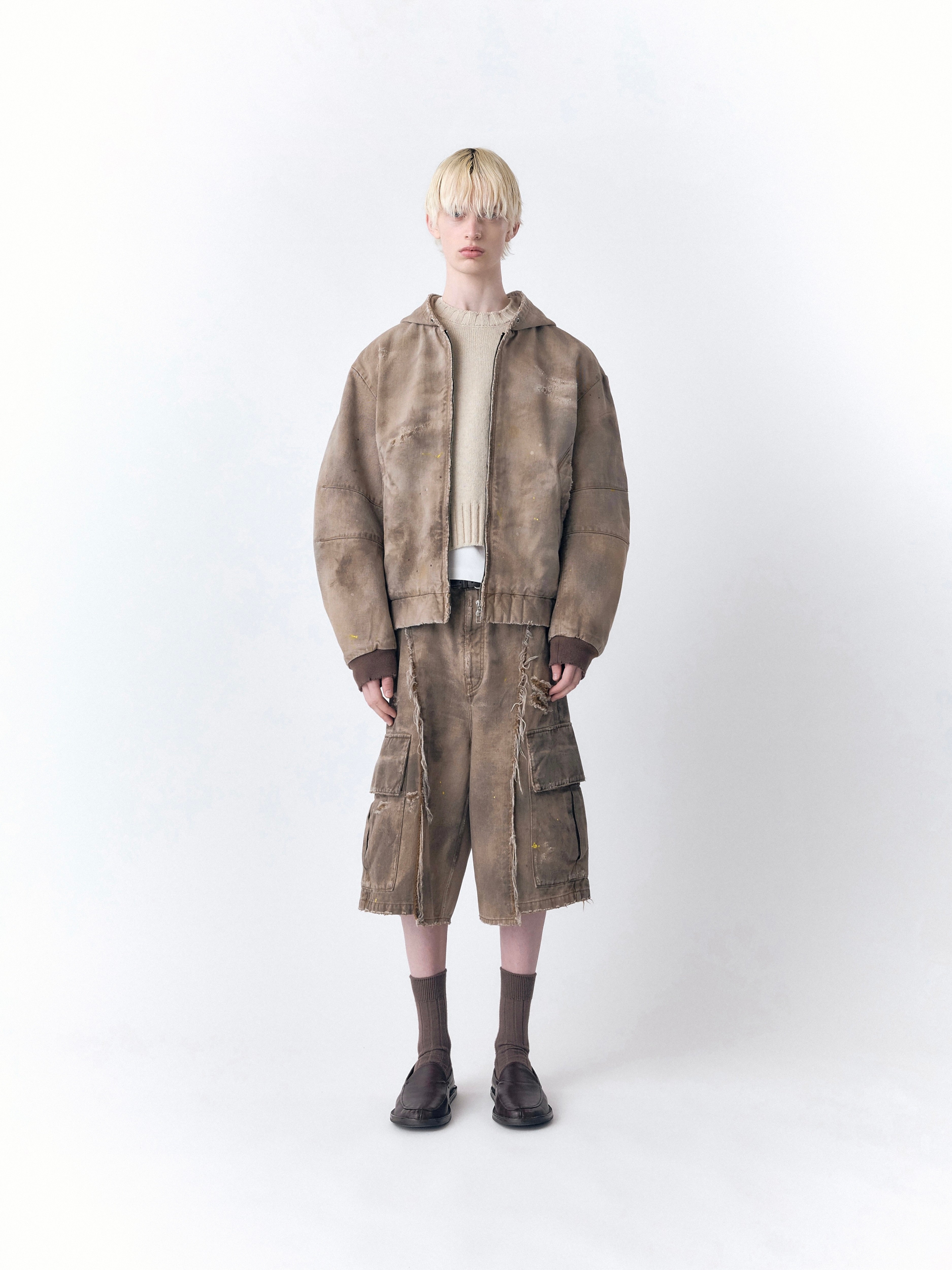 パンツ VUJA DE DAX SELVEDGE AFFIX CARGO SHORTS DAX DESTROYED AFFIX CARGO SHORTS IN BRUSHED COTTON – VUJA DÉ