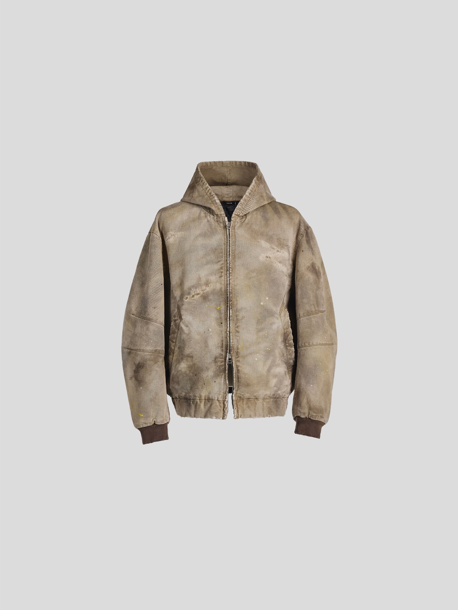 BECK DESTROYED HOODED BOMBER IN BRUSHED COTTON – VUJA DÉ