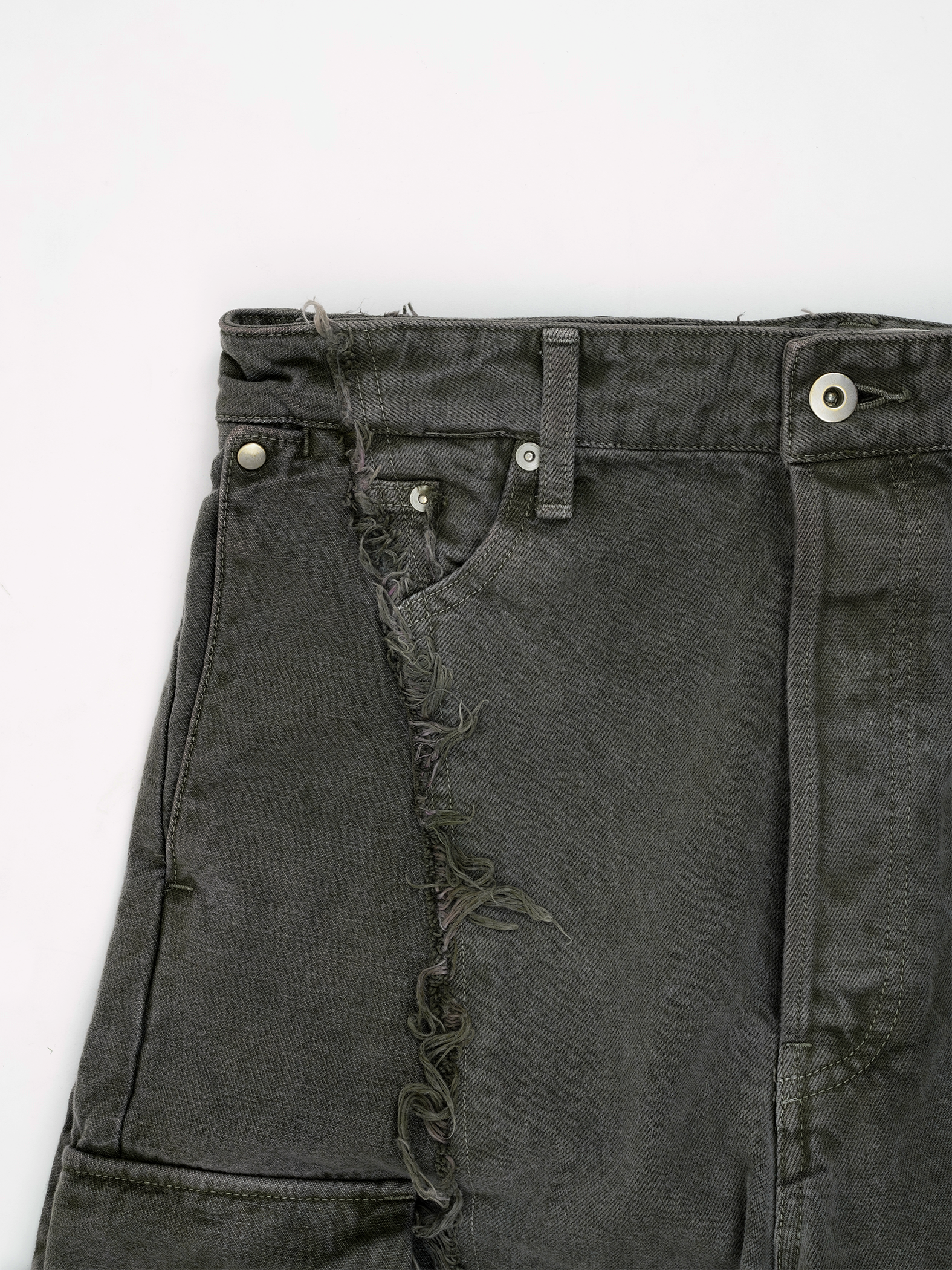The “Diviser” Inside-Out Denim Cargo Pants