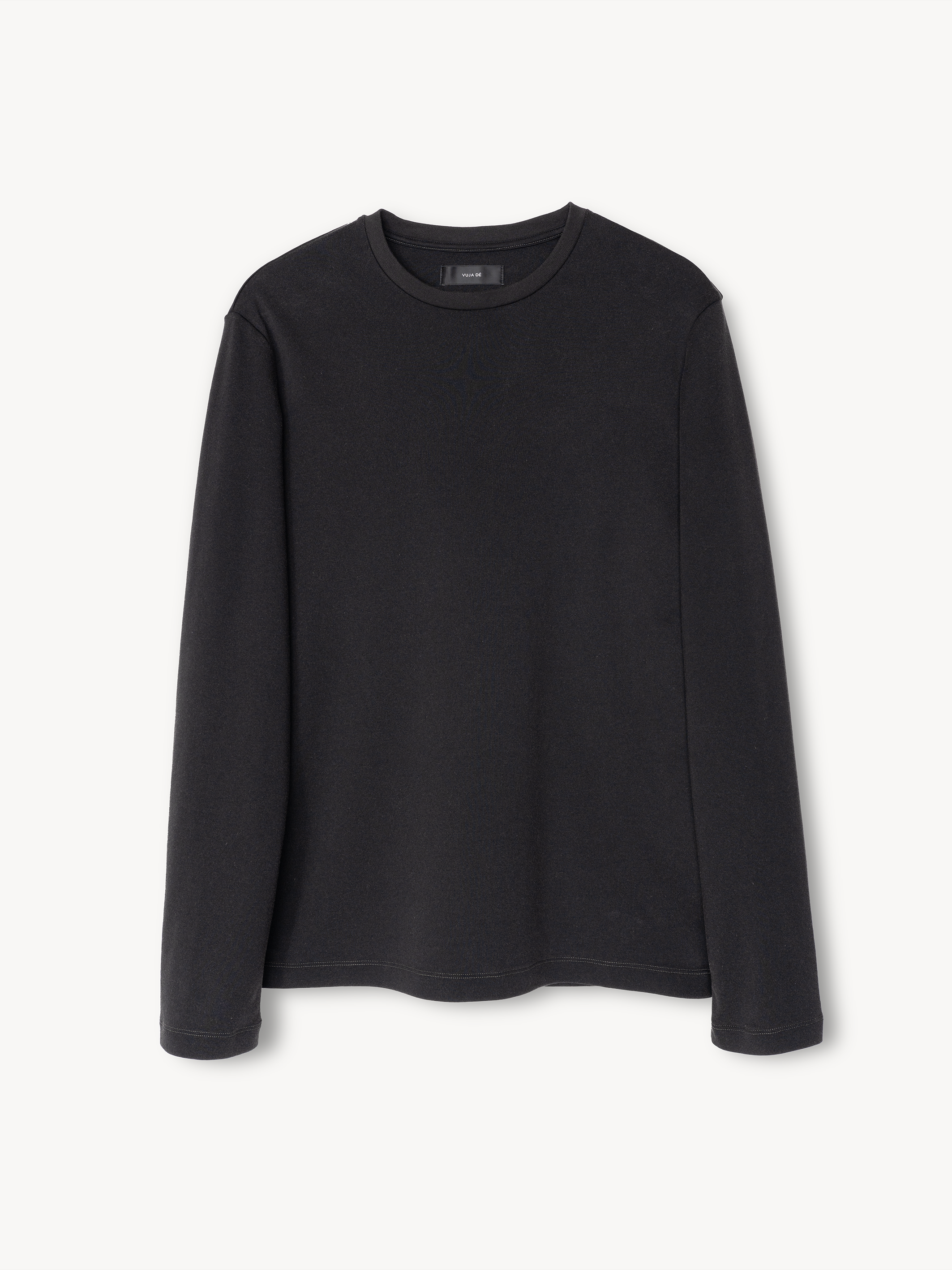Contrast Stitch Long-Sleeve Top in Suvin Cotton