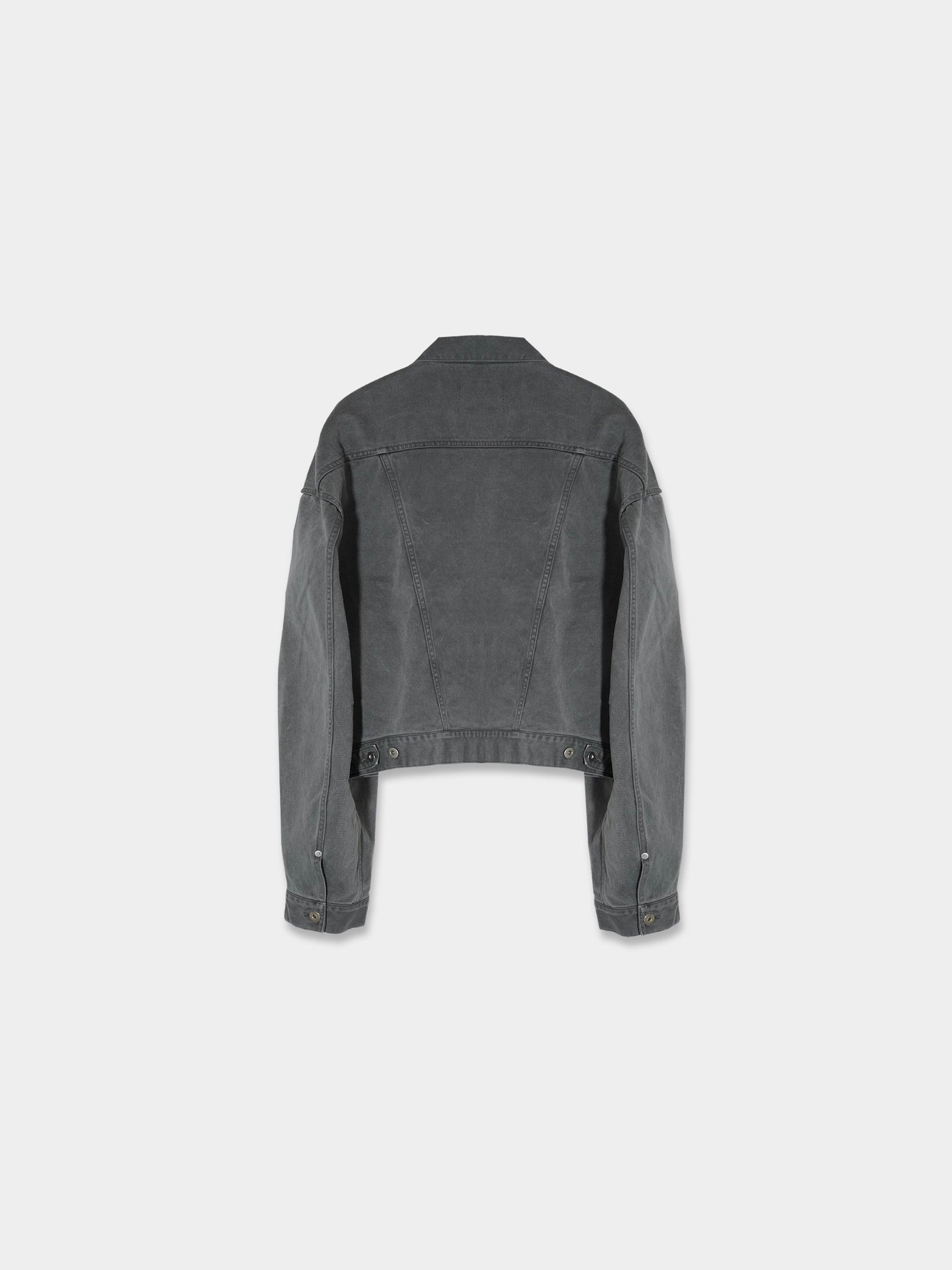 GREY UNEVEN DYE TYPE III DENIM JACKET – VUJA DÉ